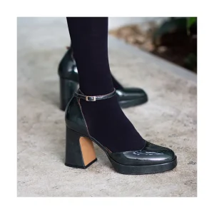 Ángel Alarcón Afra - Patent Leather Ankle Strap D Orsay With Block Heel And Platform Discount