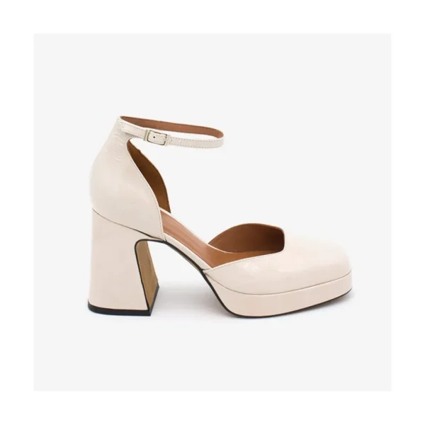 Ángel Alarcón Afra - Patent Leather Ankle Strap D Orsay With Block Heel And Platform Fashion