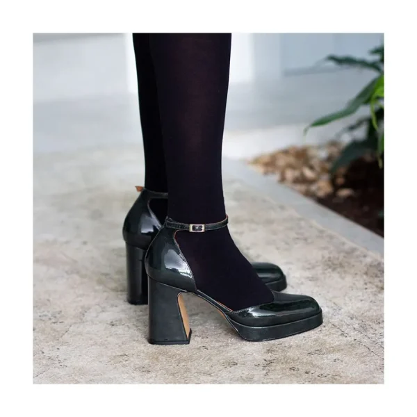 Ángel Alarcón Afra - Patent Leather Ankle Strap D Orsay With Block Heel And Platform Discount