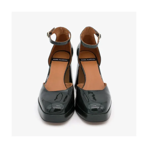 Ángel Alarcón Afra - Patent Leather Ankle Strap D Orsay With Block Heel And Platform Discount