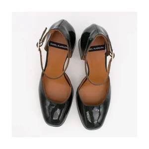 Ángel Alarcón Afra - Patent Leather Ankle Strap D Orsay With Block Heel And Platform Discount