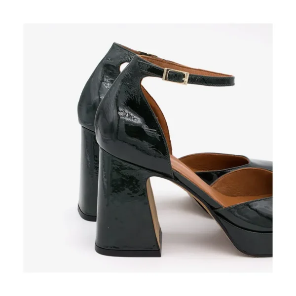 Ángel Alarcón Afra - Patent Leather Ankle Strap D Orsay With Block Heel And Platform Discount