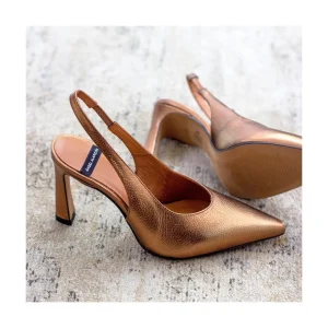 Ángel Alarcón Aina - Metallic Leather Sling-Back Pointed Toe Stiletto Discount