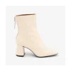 Ángel Alarcón Aland - Women S Square Toe Leather Booties, Wide Heel And Zip Discount