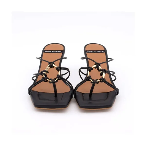 Ángel Alarcón Alexia - Leather Strappy Sandals With Padded Insole Discount