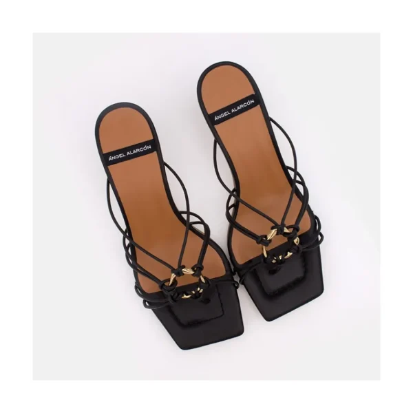 Ángel Alarcón Alexia - Leather Strappy Sandals With Padded Insole Discount