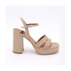 Ángel Alarcón Amber - Strap Leather Sandals With Block High Heel & Platform Sale