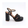 Ángel Alarcón Amber - Strap Leather Sandals With Block High Heel & Platform Hot