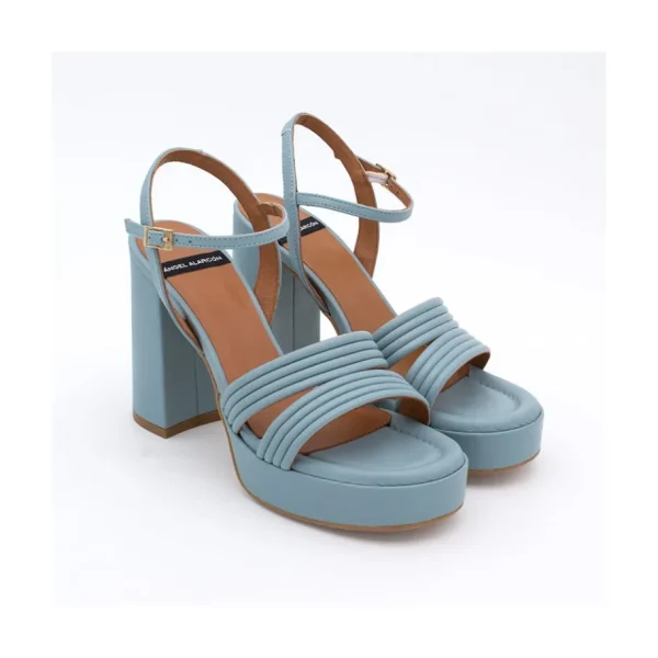 Ángel Alarcón Amber - Strap Leather Sandals With Block High Heel & Platform Outlet