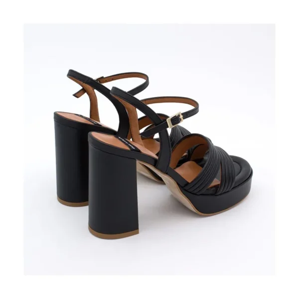 Ángel Alarcón Amber - Strap Leather Sandals With Block High Heel & Platform Hot