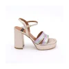 Ángel Alarcón Amber - Strap Metallized Combi Leather With Block High Heel & Platform Best