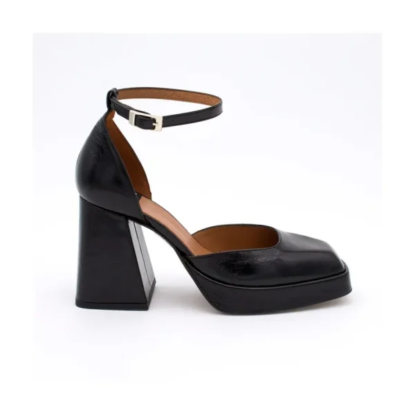 Ángel Alarcón Anna - Shiny Leather Platform & Heeled Ankle Strap D Orsay Online