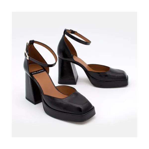 Ángel Alarcón Anna - Shiny Leather Platform & Heeled Ankle Strap D Orsay Online