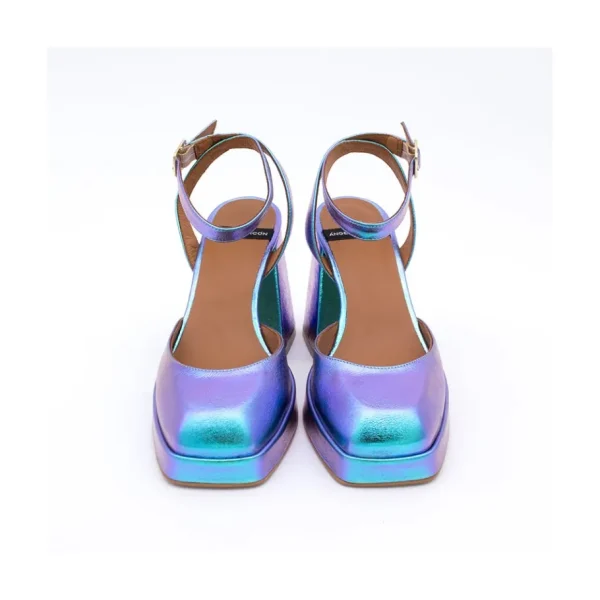 Ángel Alarcón Badda - Iridiscence Ankle Strap Shoes With Block Heel And Platform Sale