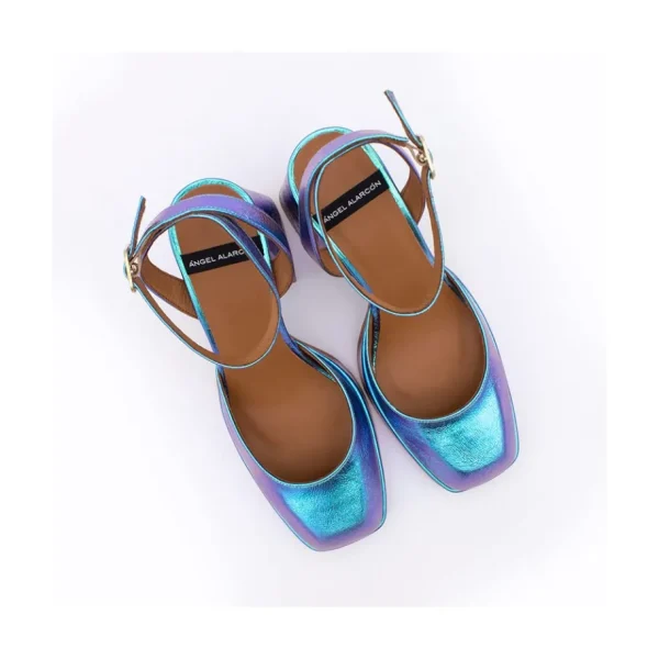 Ángel Alarcón Badda - Iridiscence Ankle Strap Shoes With Block Heel And Platform Sale