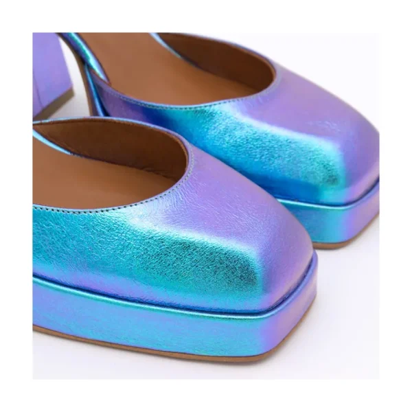 Ángel Alarcón Badda - Iridiscence Ankle Strap Shoes With Block Heel And Platform Sale