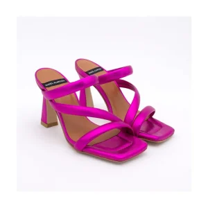 Ángel Alarcón Cameron - Metallized Padded Straps Sandals With High Heel Online