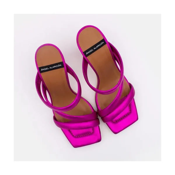 Ángel Alarcón Cameron - Metallized Padded Straps Sandals With High Heel Online