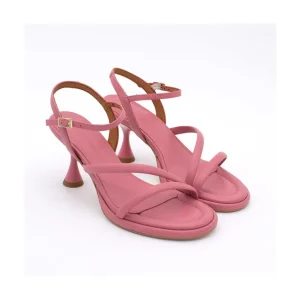 Ángel Alarcón Cathy - Leather Padded Sandals With Conical Heel Clearance