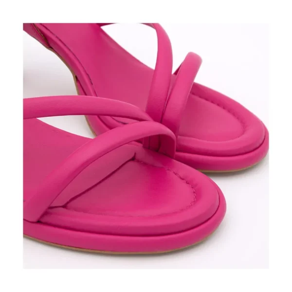 Ángel Alarcón Cathy - Leather Padded Sandals With Conical Heel Discount