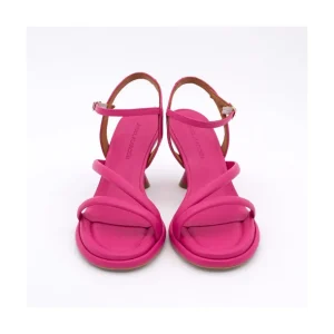 Ángel Alarcón Cathy - Leather Padded Sandals With Conical Heel Discount