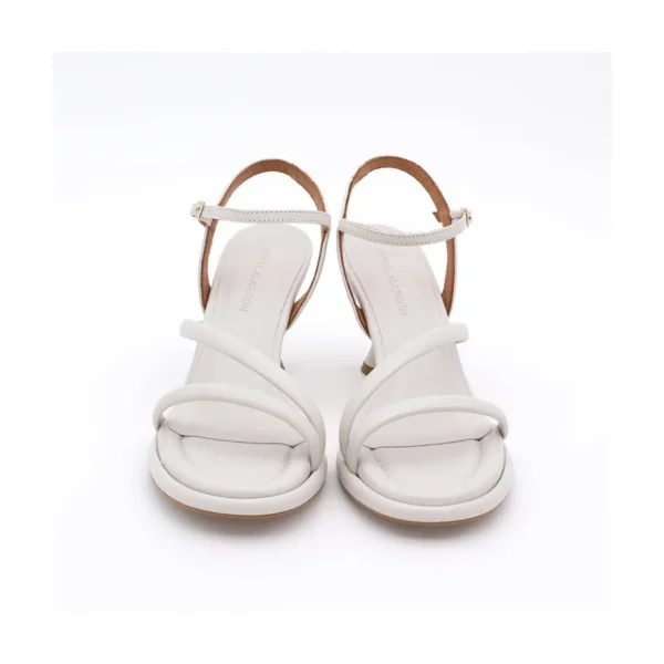 Ángel Alarcón Cathy - Leather Padded Sandals With Conical Heel Outlet