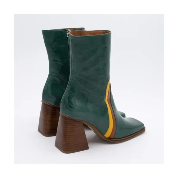 Ángel Alarcón Celine - Leather Heeled Booties New
