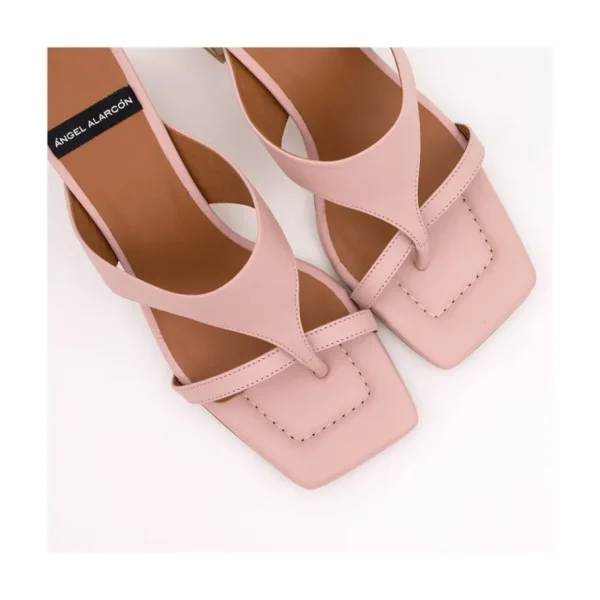 Ángel Alarcón Claudine - Leather Low Heel Sandal Online