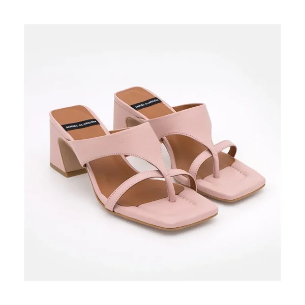 Ángel Alarcón Claudine - Leather Low Heel Sandal Online