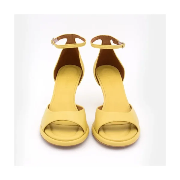 Ángel Alarcón Dennis - D Orsay Leather Sandals With Desing Cone Heel Outlet