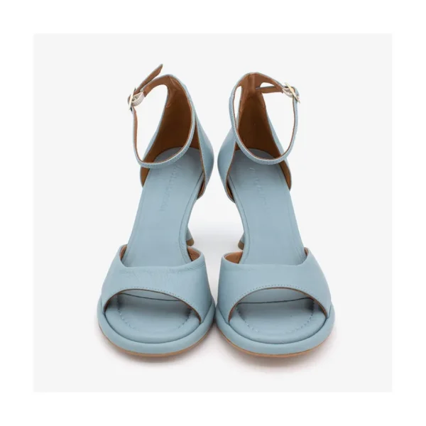 Ángel Alarcón Dennis - D Orsay Leather Sandals With Desing Cone Heel New