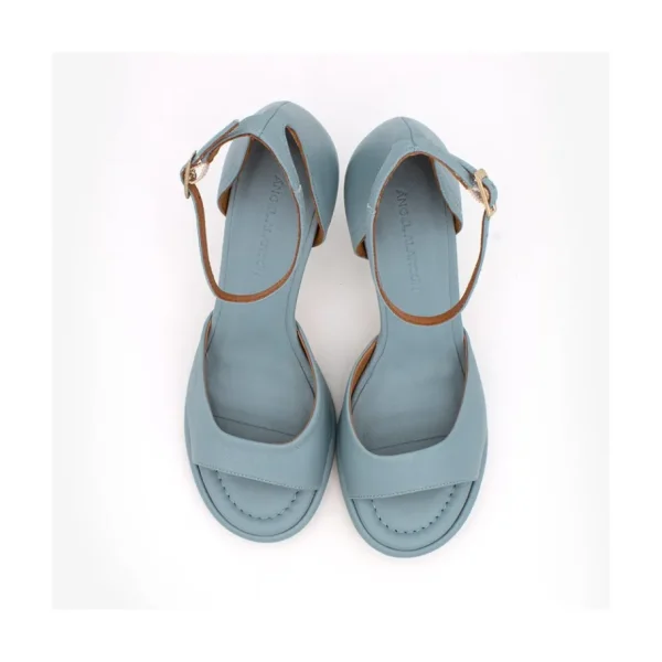 Ángel Alarcón Dennis - D Orsay Leather Sandals With Desing Cone Heel New