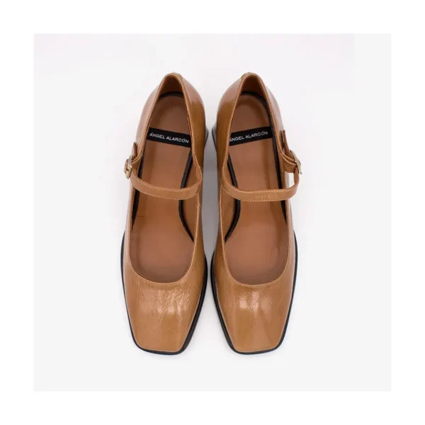 Ángel Alarcón Faray - Leather Heeled Mary Jane Shoes Online