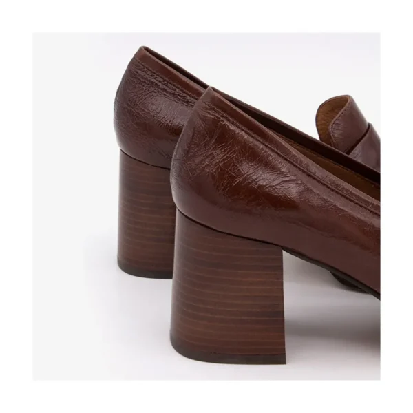 Ángel Alarcón Gadea - Women S Leather Mocassin With Wood Heel & Platform Best