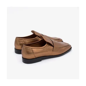 Ángel Alarcón Graham - Women S Metallized Leather Moccasin New