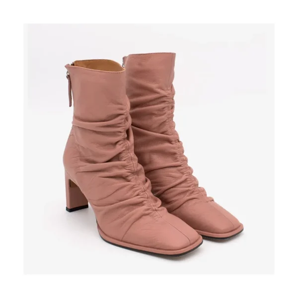 Ángel Alarcón Janet - Wrinkled Leather Heeled Ankle Boots Best