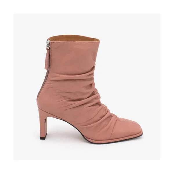 Ángel Alarcón Janet - Wrinkled Leather Heeled Ankle Boots Best