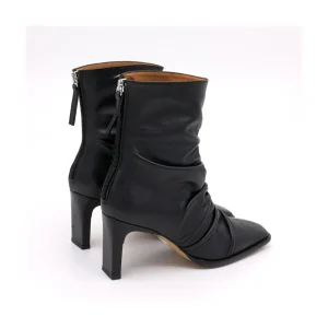 Ángel Alarcón Janet - Wrinkled Leather Heeled Ankle Boots Online