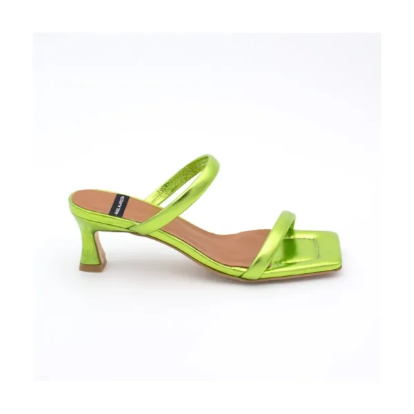 Ángel Alarcón Jeanette - Metallized Padded Leather Sandal Clearance