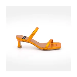 Ángel Alarcón Jeanette - Metallized Padded Leather Sandal Online