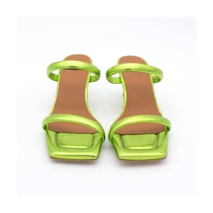 Ángel Alarcón Jeanette - Metallized Padded Leather Sandal Clearance