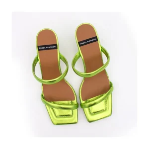 Ángel Alarcón Jeanette - Metallized Padded Leather Sandal Clearance