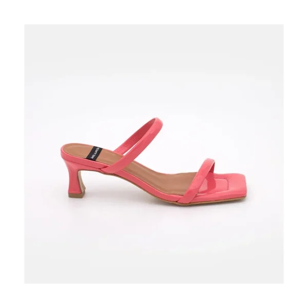 Ángel Alarcón Jeanette - Shiny Texturized Padded Leather Sandal Fashion