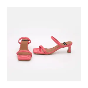 Ángel Alarcón Jeanette - Shiny Texturized Padded Leather Sandal Fashion