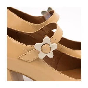 Ángel Alarcón Jett Flower - Shiny Leather Mary Jane Shoes With Flower Buckle Online