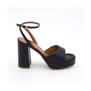 Ángel Alarcón Kelis - Leather Padded Ankle Strap Sandals With Block Heel & Platform Online