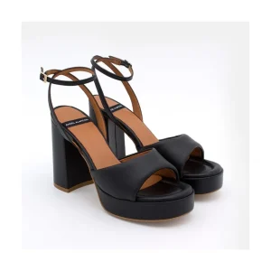 Ángel Alarcón Kelis - Leather Padded Ankle Strap Sandals With Block Heel & Platform Online