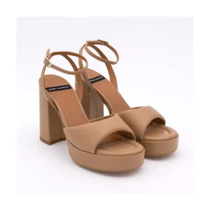 Ángel Alarcón Kelis - Leather Padded Ankle Strap Sandals With Block Heel & Platform Hot