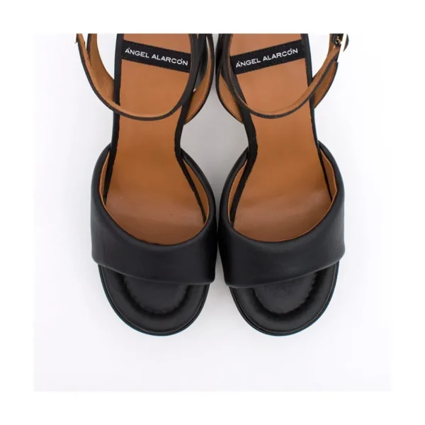 Ángel Alarcón Kelis - Leather Padded Ankle Strap Sandals With Block Heel & Platform Online