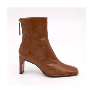 Ángel Alarcón Lauryn - Leather Ankle Boots With A Metallic Ornament Discount